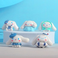 5pcs Sanrio Figure Cinnamoroll Swimming Ring Big-eared Dog Doll DIY Cake Decor