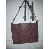 Zipper-taled Tote GILES N BROOK leather brand original koleyah preloved pl second monza bag