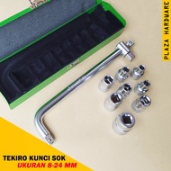 Tekiro 10 Pcs Socket Wrench Size 8-24 mm Original Tin Box Cover Pay on Delivery / Plaza Hardware