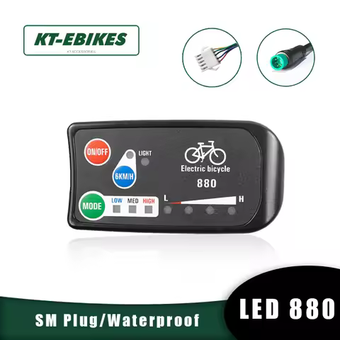 KT Ebike Display LED880 Mini Smart 36V 48V Ebike LCD led Display For Electric Bicycle Conversion Kit