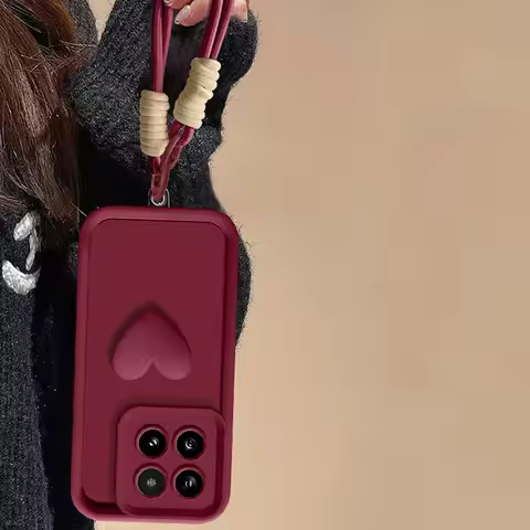 For Honor X7d 4G Case Honor 400 Smart 4G Phone Case Honor x7d Honor 400 Smart Love Heart Hand Strap 