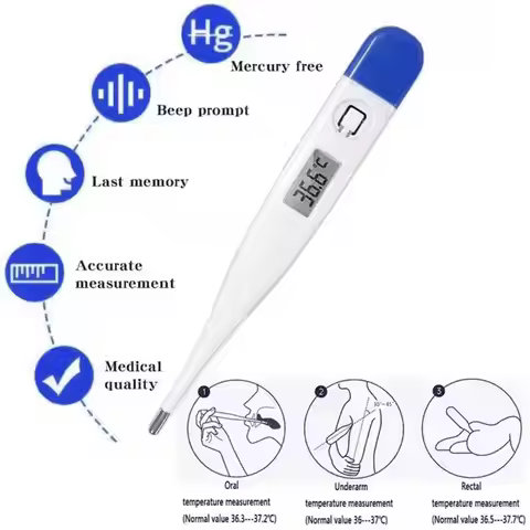 5PCS Household Thermometer Baby Adult Medical Ear Thermometer Digital Thermometer Fever Thermometer 