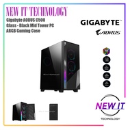 Gigabyte AORUS C500 Glass-Black Mid Tower PC Gaming Casing,Tempered Glass,USB Type-C,4xARGB Fans Inc
