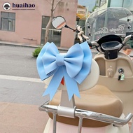 HUAIHAO 1Pc Car Motorcycle Body Helmet Decoration Electric Bike Rear Mirror Ornament PE Bow For Moto
