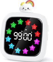 Yunbaoit Digital Visual Timer for Kids, Rechargeable 99-Minute Silent Countdown Timer with 19 Ringto