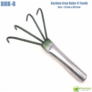 BRK-8 Garden Iron Rake 4 Tooth L21cm x W12cm