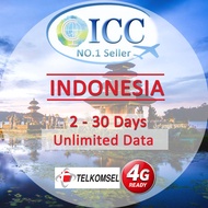 ICC Indonesia 2-30 Days Unlimited Data SIM (Telkomsel Network)/Indonesia SIM Card/Bintan SIM Card/Ba