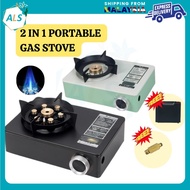 5200W/6500W 2IN1 OUTDOOR GAS STOVE PORTABLE WINDPROOF CAMPING STOVE HOUSEHOLD GAS FURNACE STEAMBOAT 