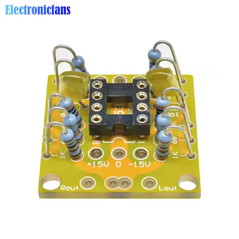 Dual OP Amp Board Preamp DC Amplification PCB DC Pre-Amp Amplifier Empty Board Module for NE5532 OPA