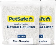 PetSafe ScoopFree Premium Natural Cat Litter, 4.2 lb (Pack of 2) - 100% Natural Non-Clumping Cat Lit