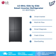 LG 694L Side by side Smart Inverter Refrigerator GC-B257SQVL | DoorCooling+ | Multi Air Flow | Fresh