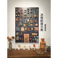 Fridge Magnet Display Board Blackboard Wall Message Board Galvanized Board Magnetic Whiteboard Small