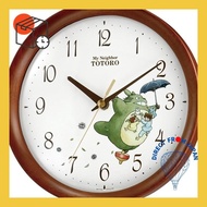 Rhythm (RHYTHM) next to Totoro wall clock character analog Totoro M27 wood tea semi-gloss finish 8MGA27RH06