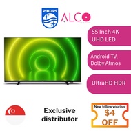 Philips 4K UHD LED 55" Android TV 55PUT7466/98 Youtube Netflix Google Assistant Dolby Atmos &amp; Vision 3 Years Warranty