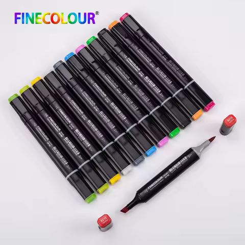480 Color Finecolour Dual Head Art Markers Pen Oily Alcoholic Sketch Marker Soft Brush Pen Art Suppl