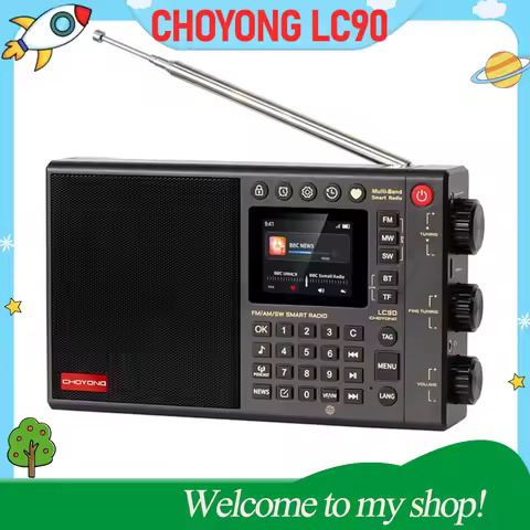 (Global Professional) CHOYOUNG LC90 Radio Internet Multi-Band Smart WIFI/4G AM/FM,SSB,Longwave&Short