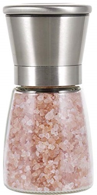 Peppertones Paris French Gourmet Himalayan Pink Salt Glass Mill/Grinder, 7oz(200g)