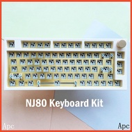 [Ready to ship] keydous nj80 custom keyboard kit DIY 75% kit hot-swappable RGB backlight hot swap sw