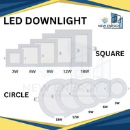 N.E.B || LED Pin light Ceiling Light Panel Lights Round and Square 3w 5w 6w 7w 9w 12w 18w LED Recess