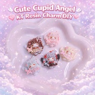 5pcs Cupid Angel KT Resin Charm DIY Miniature Cream Glue Decoration Cute Keychain Pendant | Smallstr