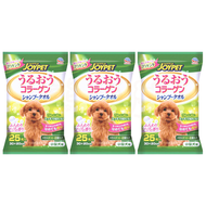 JOYPET - JOYPET 潔膚濕紙巾小型犬用(爽身粉味) (綠)日本製25枚x3