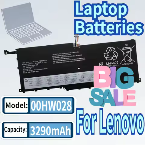 15.2V 3290mAh 00HW028 00HW029 01AV409 Battery For Lenovo ThinkPad X1 Carbon Gen 4 (2016) X1 Yoga 1st