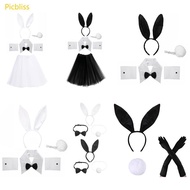 Picbliss Easter Bunny Costume Set Bunny Cosplay Costume Women Rabbit Headband Costume