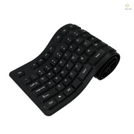 108 Keys USB Silicone Flexible Foldable Keyboard  Waterproof Dustproof USB Silent Keys For Laptop De
