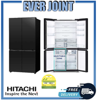 [Free Gift] Hitachi R-WB710PMS2 French Door Inverter Refrigerator + Free Hitachi Rice Cooker + free Disposal