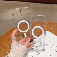 Thickened 2.0 Transparent Magnetic Phone Case for Samsung A37 A57 S26 S25 S24 FE S23 S22 Ultra Note2