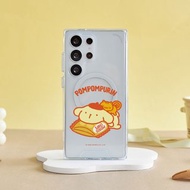 布丁狗趴在洋芋片防摔透明SAMSUNG手機殼