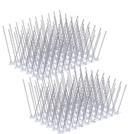 (DTVB) 10 Pcs/Box Bird Spikes, Stainless Steel Bird Deterrent Spikes Cover for Fence Railing Walls Roof Yard