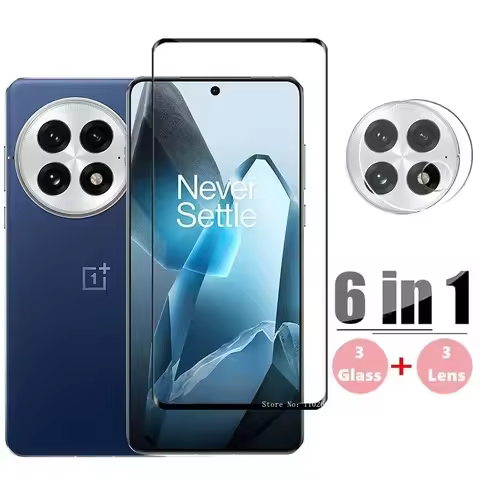 3+3 Glass For Oneplus 13 Screen Protector Oneplus 13 12 12R Cover Tempered Glass 3D Protective Phone