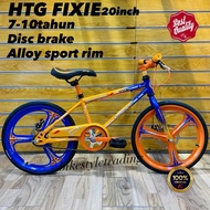 HTG FIXIE SPORT RIM/Basikal budak 20inch/Basikal budak7-9tahun/Kids bicycle/Basikal kanak-kanak/Chil