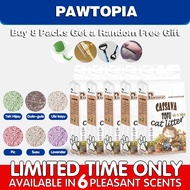 5PCS【COD】PAWTOPIA cassava cat litter tofu cat litter box pasir kucing murah barang kucing cat litter