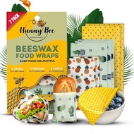 Versatile Beeswax Wraps,Set of 7-Fresh Food Keeper, Durable & Easily Cleaned, Sustainable Step Towar