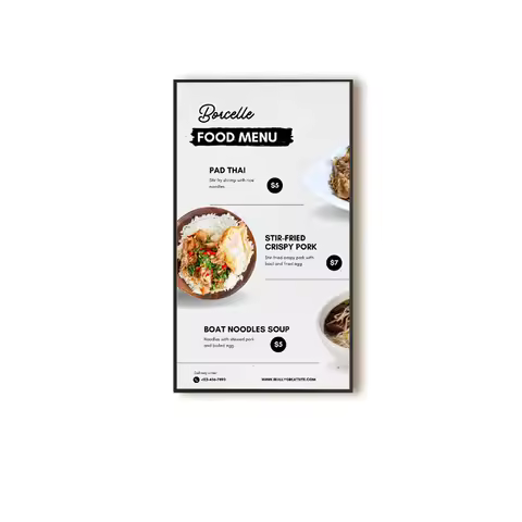 LCD Advertising Display 4k Digital Menu Board 43 55 Inch Frameless Wallpaper TV Flat Screen Frameles