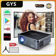 【In stock】FREE SCREEN+STANDX1 PRO Portable Mini Projector 8K 12000 Lumens Native 1080P Android 9.0 2.4/5G WiFi BT5.0 Dolby Audio Auto focus Home Theater Projector ERMB
