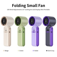 New Cross-Border Fan Model T15Digital Display100Violent Turbo Charging usb Foldable High-Speed Handh