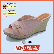 GF Shoe Gold Buckle Wedge Sandals G 1288-87