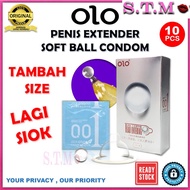 OLO 001 Condom Penis Extender Soft Ball Ultra Thin Kondom Nipis Tahan Lama Ultrathin Delay Condom Fo