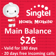 Singtel Prepaid Main Account $26 / Top Up / Renew