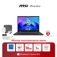MSI NOTEBOOK PRESTIGE 16 AI STUDIO B1VFG-094TH | 16" QHD+ | Intel Core Ultra 7 | NVIDIA GeForce RTX