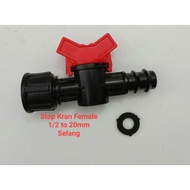 Stop Faucet FEMALE 1/2 TO 20mm Check Valve 1/2 Inch 20mm Drat In Stop Faucet 1/2 Inch 20mm