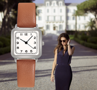 Minimalist Citizen Ladies' Leather Analogue Watch For Women Square Dial Leather Strap Band Quartz Women Casual Watches