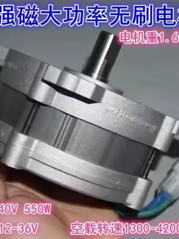 12V24V36V Neodymium strong magnetic high power brushless motor 40V550W high torque brushless mechani