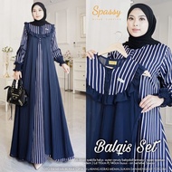 GAMIS DRESS DRES BAJU PESTA GAUN LEBARAN Gamis Terbaru 2021 Balqis Set