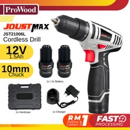 JOUSTMAX  JST21006L / JST-21006L 12V 10mm Rechargeable Cordless Drill Drilling Screwing Tool Set ( 1
