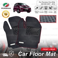 OTP Perodua Viva Elite 660 850 '07-'14 Car Floor Mat Red Black Carpet Front Rear Back Rubber Driver 