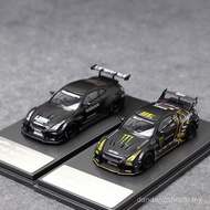 Model Collect MC 1: 64 Nissan GTR R35 R34 LB Wide Body Matte Black Alloy Car Model